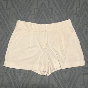 Woven white high waisted shorts, size 10, Worthington